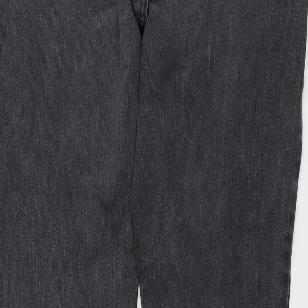 NEXT Womens Grey Cotton Skinny Jeans Size 16 L30 in Regular Button - Flower