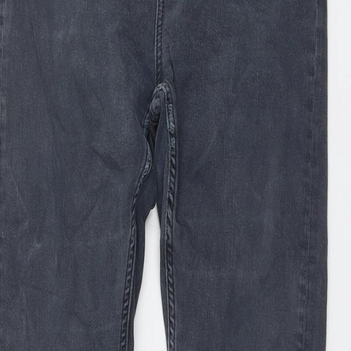 Topshop Womens Blue Cotton Skinny Jeans Size 28 in L31 in Regular Button