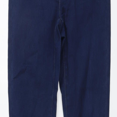 Warehouse Womens Blue Cotton Skinny Jeans Size 10 L28 in Regular Button