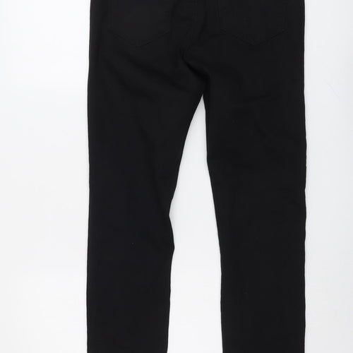 Dorothy Perkins Womens Black Cotton Skinny Jeans Size 12 L29 in Regular Button