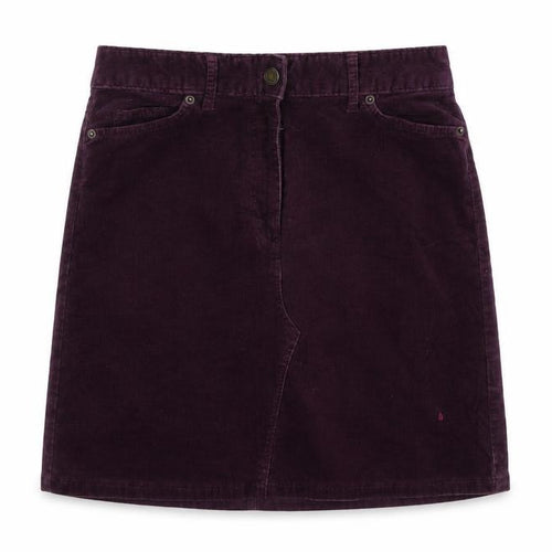 Marks and Spencer Womens Purple Cotton A-Line Skirt Size 8 Button
