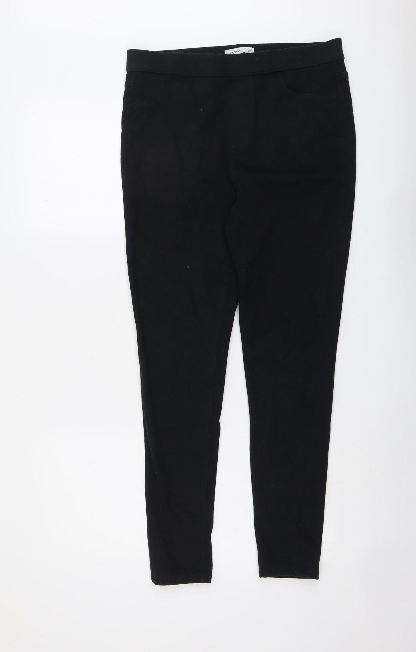 Marks and Spencer Womens Black Cotton Jegging Jeans Size 14 L28 in Regular