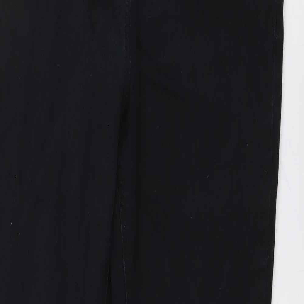NEXT Womens Black Cotton Skinny Jeans Size 14 L30 in Regular Button