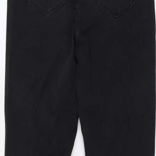 Marks and Spencer Womens Black Cotton Skinny Jeans Size 16 L26 in Regular Button