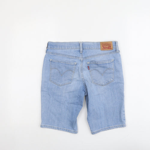 Levi's Womens Blue Cotton Boyfriend Shorts Size 26 in L9 in Regular Button