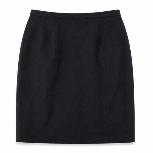 Marks and Spencer Womens Grey Wool A-Line Skirt Size 12 Zip