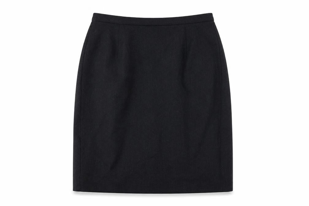 Marks and Spencer Womens Grey Wool A-Line Skirt Size 12 Zip