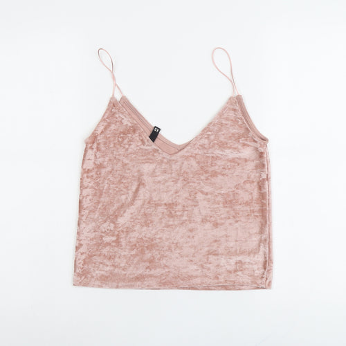 H&M Womens Pink Polyester Camisole Tank Size XS V-Neck