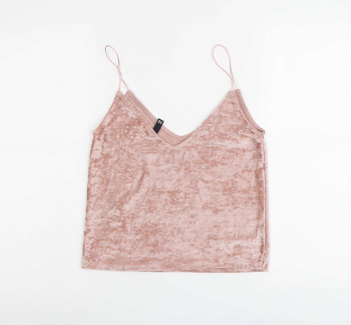 H&M Womens Pink Polyester Camisole Tank Size XS V-Neck