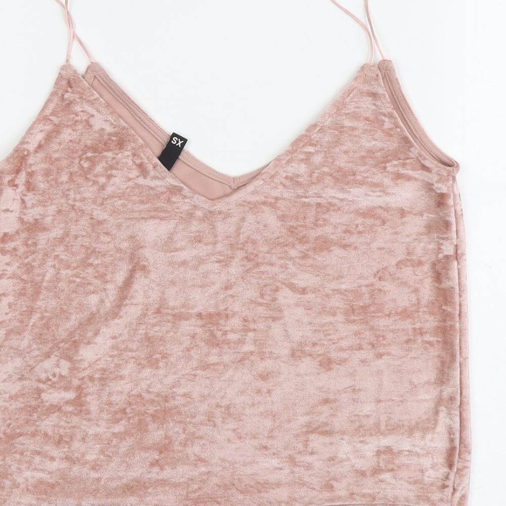 H&M Womens Pink Polyester Camisole Tank Size XS V-Neck