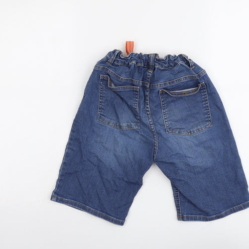 Boden Boys Blue Cotton Bermuda Shorts Size 14 Years Regular Zip