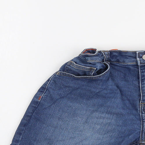 Boden Boys Blue Cotton Bermuda Shorts Size 14 Years Regular Zip