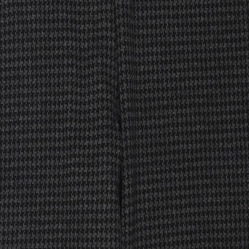 Marks and Spencer Womens Grey Geometric Polyester Trousers Size 14 Regular