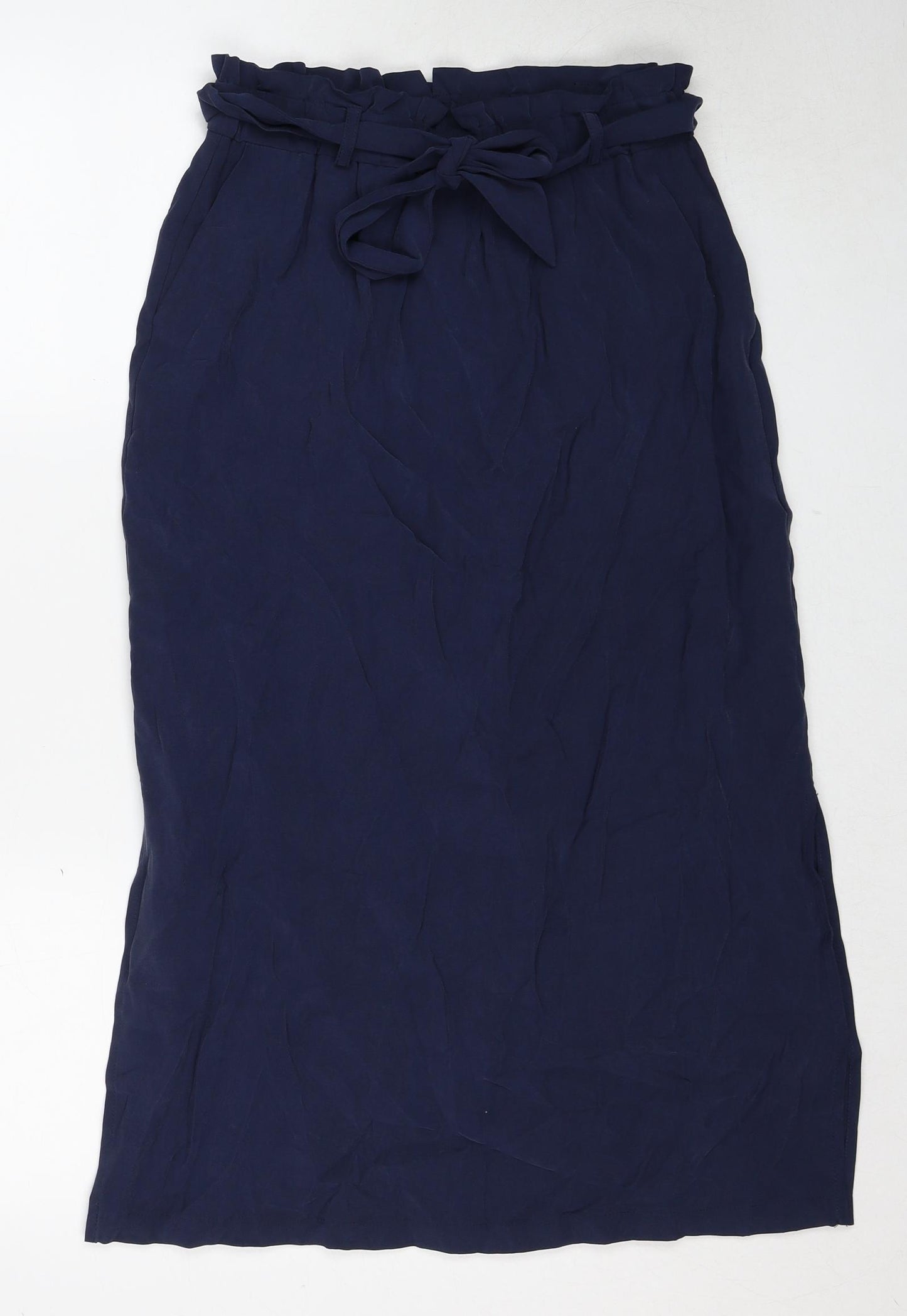 Monsoon Womens Blue Viscose A-Line Skirt Size 14 Zip