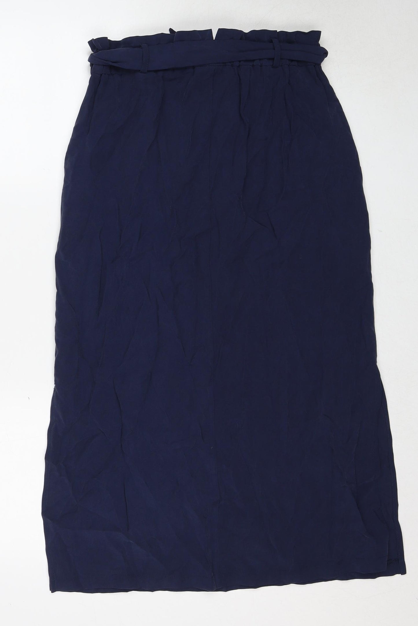 Monsoon Womens Blue Viscose A-Line Skirt Size 14 Zip