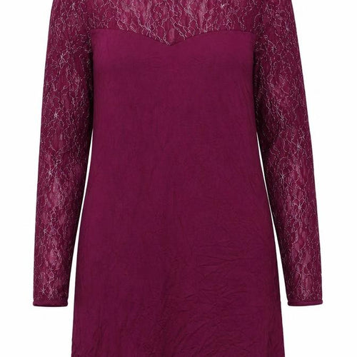 Cellbes Womens Purple Geometric Viscose A-Line Size 10 Round Neck Button - Size 10-12