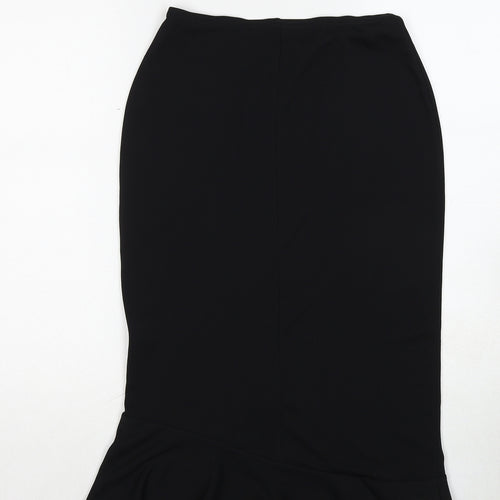 New Look Womens Black Polyester Trumpet Skirt Size 10