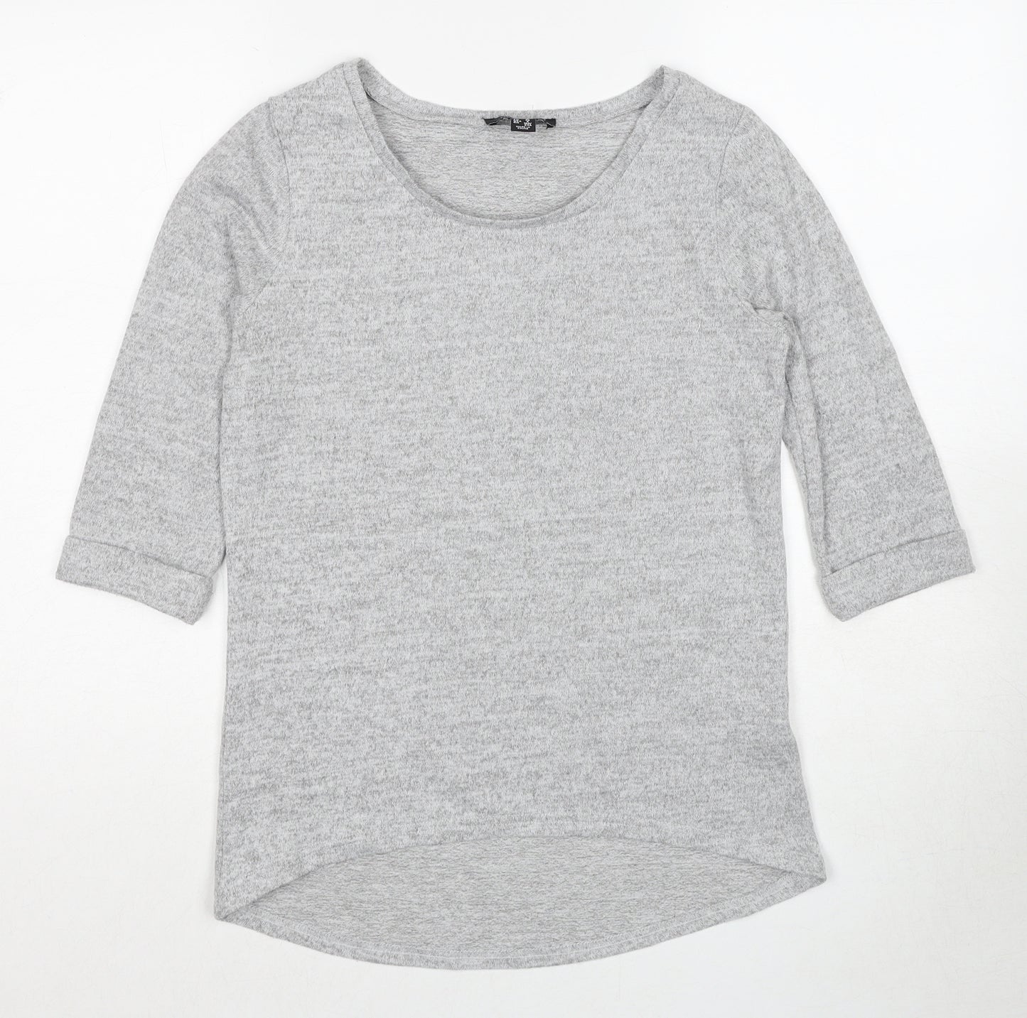 New Look Womens Grey Round Neck Polyester Pullover Jumper Size 8