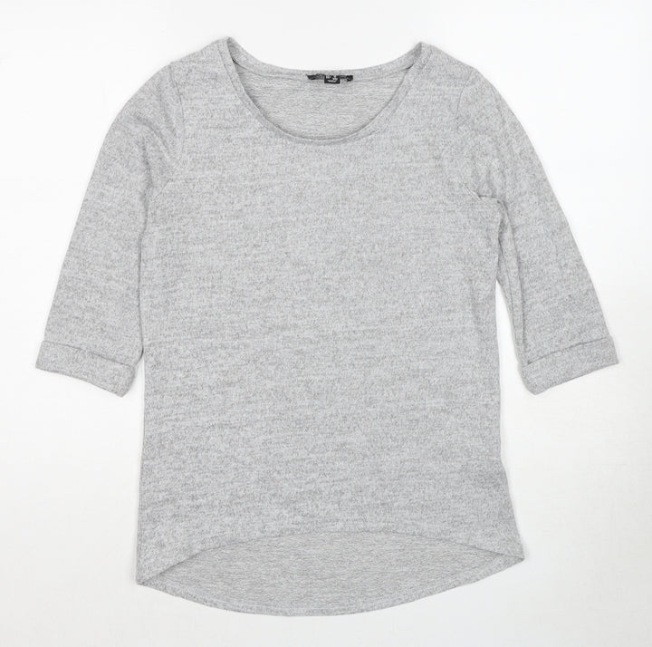 New Look Womens Grey Round Neck Polyester Pullover Jumper Size 8