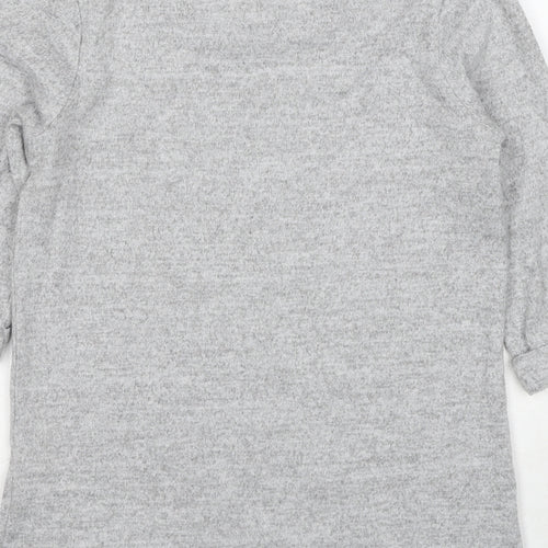 New Look Womens Grey Round Neck Polyester Pullover Jumper Size 8