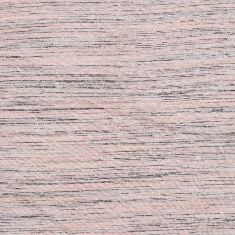 Marks and Spencer Womens Pink Round Neck Geometric Polyester Pullover Jumper Size 24