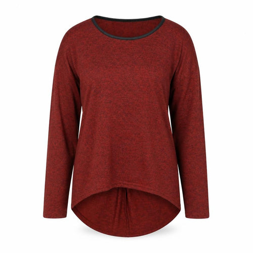 Miss Selfridge Womens Brown Round Neck Geometric Polyester Pullover Jumper Size 8 - Twist Detail