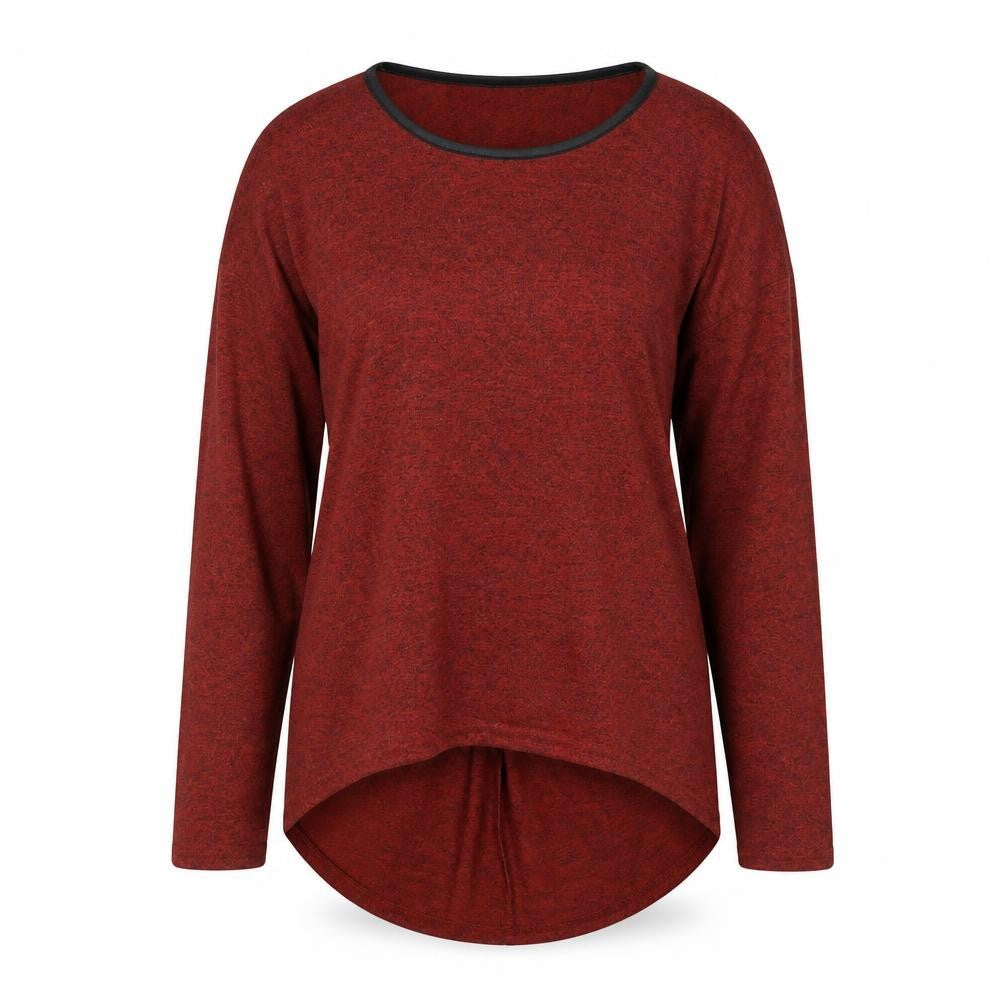 Miss Selfridge Womens Brown Round Neck Geometric Polyester Pullover Jumper Size 8 - Twist Detail