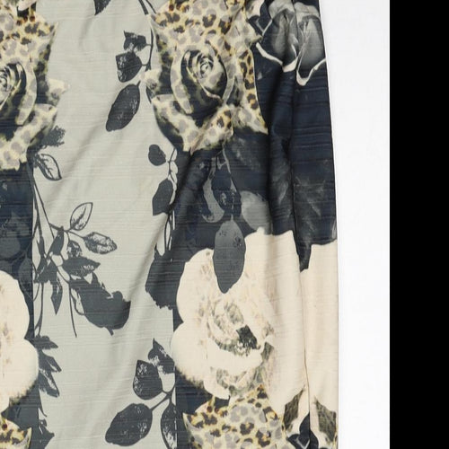 NEXT Womens Multicoloured Floral Polyester Straight & Pencil Skirt Size 14