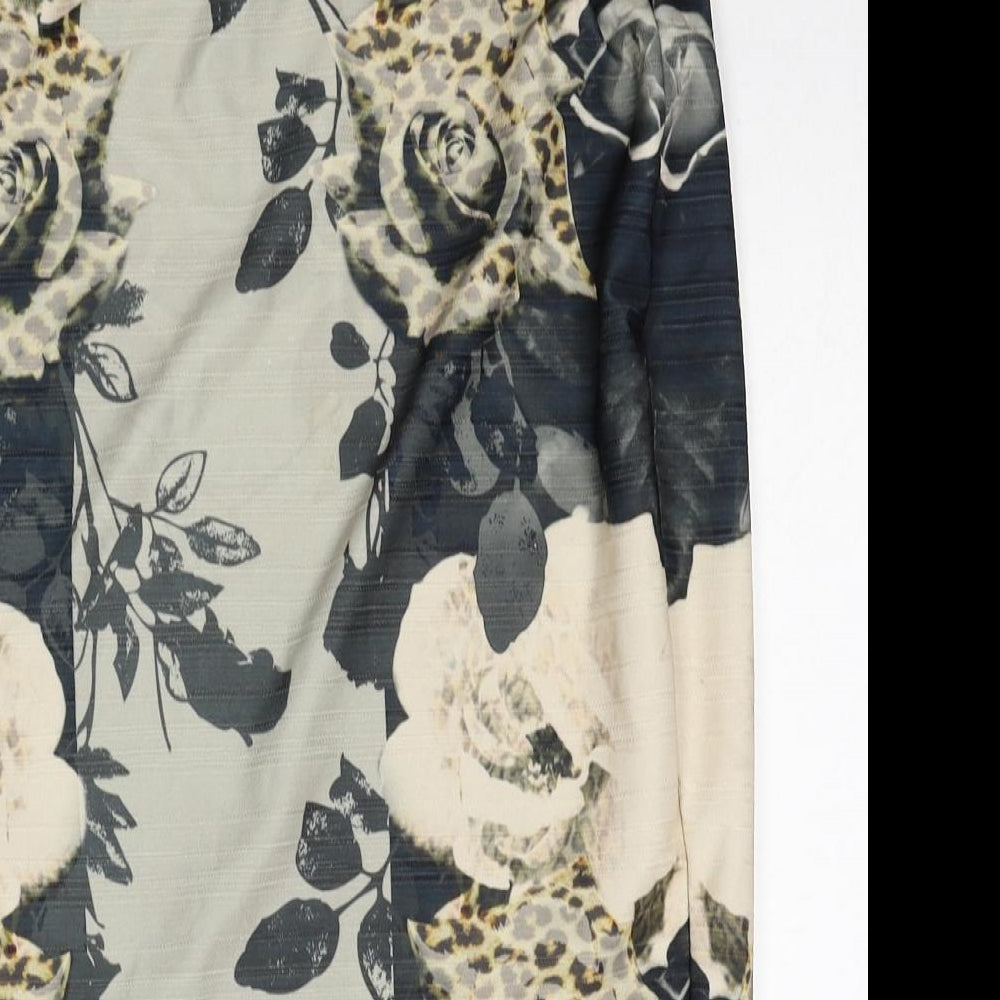 NEXT Womens Multicoloured Floral Polyester Straight & Pencil Skirt Size 14