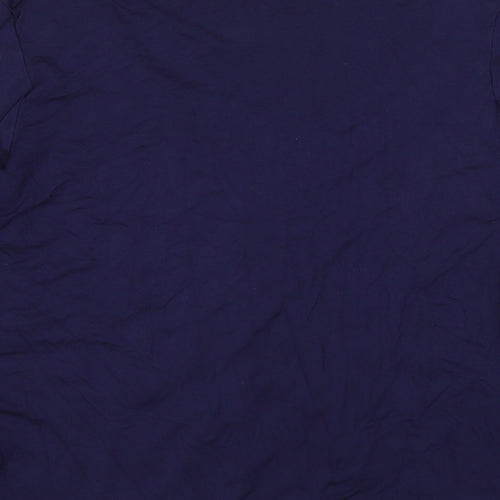Marks and Spencer Womens Blue Geometric Viscose Basic Blouse Size 20 Scoop Neck - 2 in 1 Top
