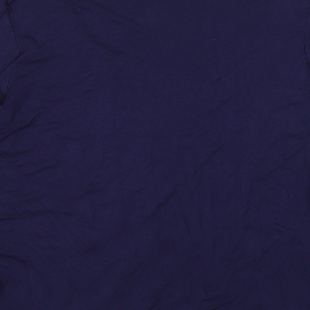 Marks and Spencer Womens Blue Geometric Viscose Basic Blouse Size 20 Scoop Neck - 2 in 1 Top