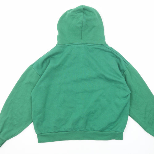 Pull&Bear Womens Green Cotton Pullover Hoodie Size S Pullover