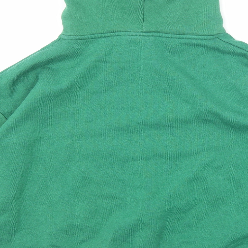 Pull&Bear Womens Green Cotton Pullover Hoodie Size S Pullover