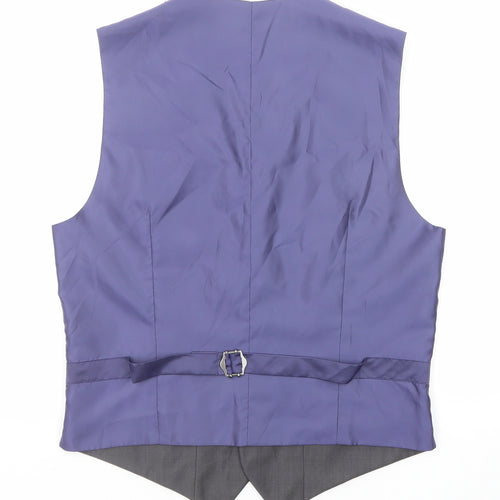 Marks and Spencer Mens Grey Wool Jacket Suit Waistcoat Size 36 Regular