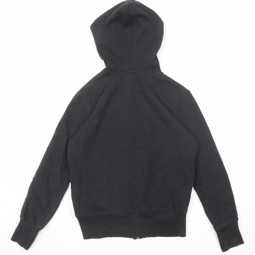 Reebok Mens Black Cotton Full Zip Hoodie Size S