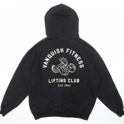 Vanquish Mens Black Cotton Pullover Hoodie Size L