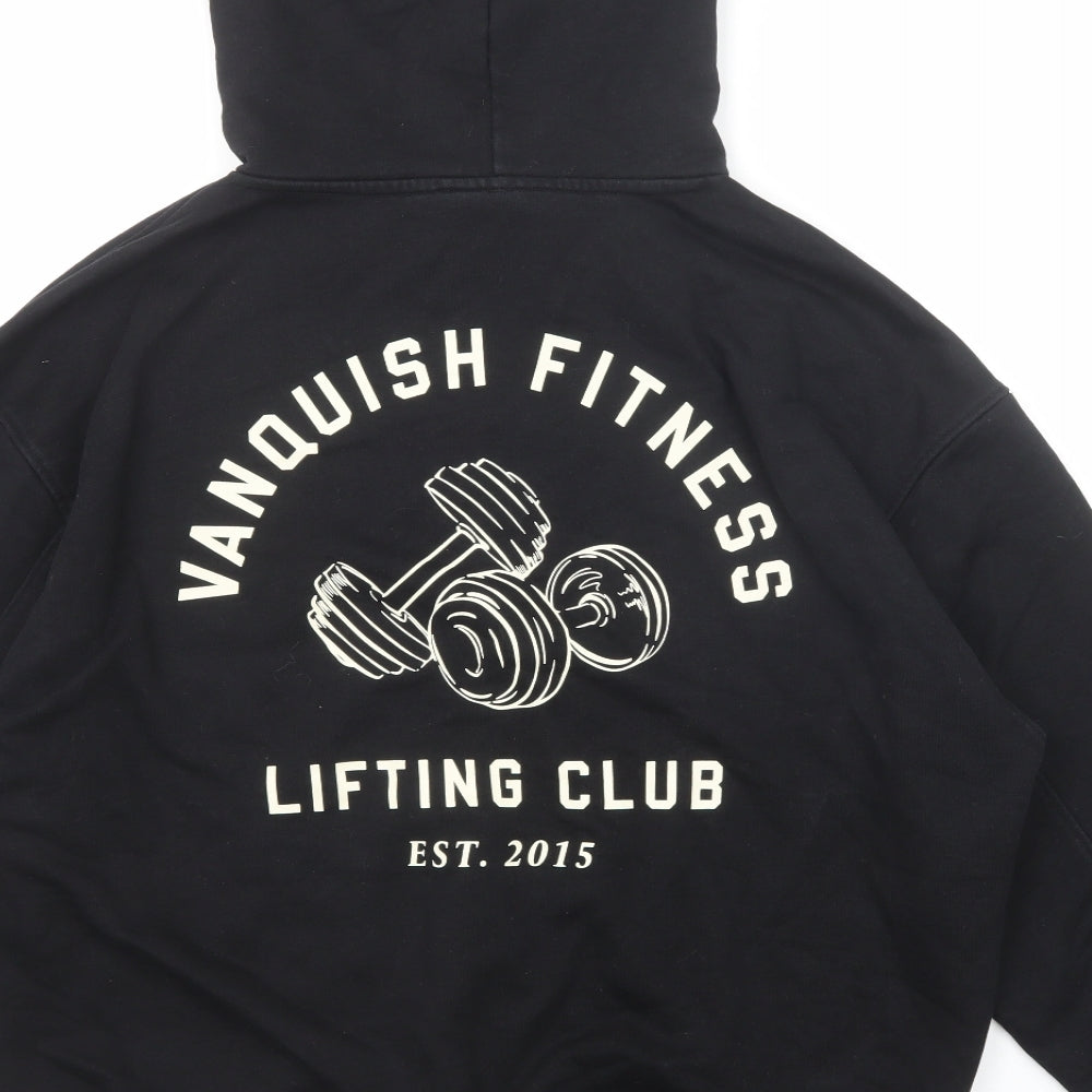 Vanquish Mens Black Cotton Pullover Hoodie Size L