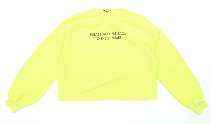 Zara Womens Green Cotton Pullover Sweatshirt Size M Pullover - Please take me back to the summer