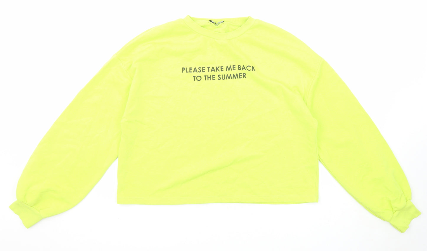 Zara Womens Green Cotton Pullover Sweatshirt Size M Pullover - Please take me back to the summer