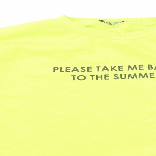 Zara Womens Green Cotton Pullover Sweatshirt Size M Pullover - Please take me back to the summer