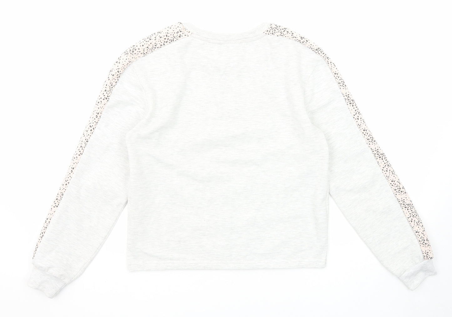 New Look Womens Ivory Geometric Polyester Pullover Sweatshirt Size 6 Pullover