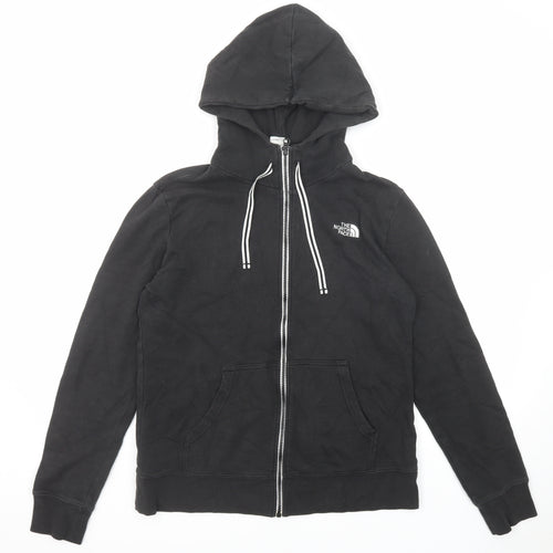 The North Face Womens Black Cotton Full Zip Hoodie Size L Zip