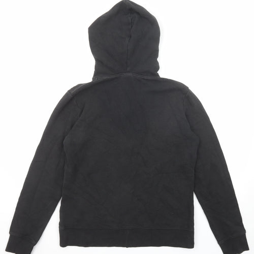 The North Face Womens Black Cotton Full Zip Hoodie Size L Zip