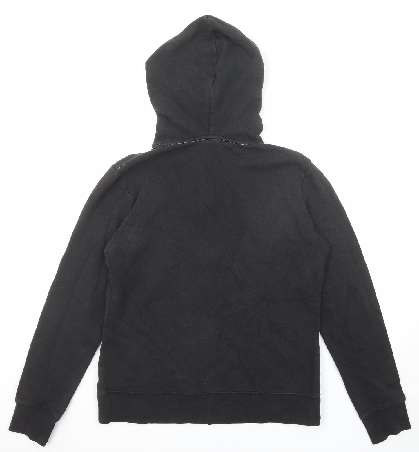 The North Face Womens Black Cotton Full Zip Hoodie Size L Zip