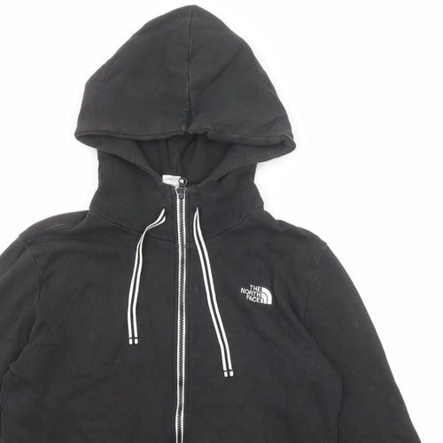 The North Face Womens Black Cotton Full Zip Hoodie Size L Zip