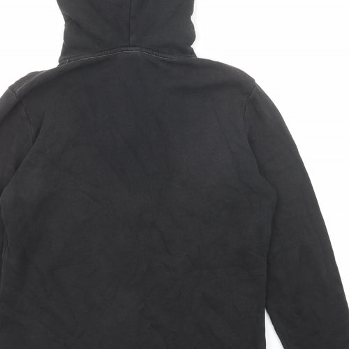 The North Face Womens Black Cotton Full Zip Hoodie Size L Zip