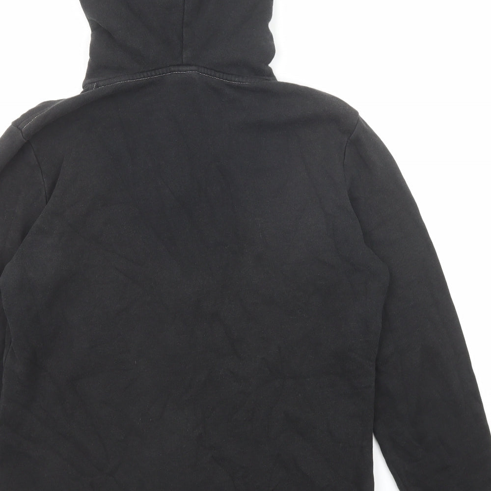 The North Face Womens Black Cotton Full Zip Hoodie Size L Zip