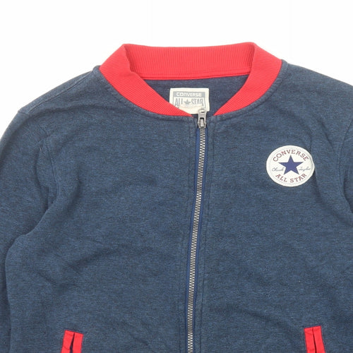 Converse Boys Blue Polyester Full Zip Sweatshirt Size 12-13 Years Zip