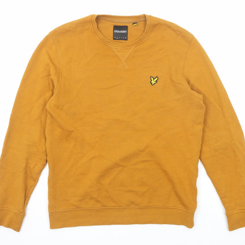 Lyle & Scott Mens Orange Cotton Pullover Sweatshirt Size S