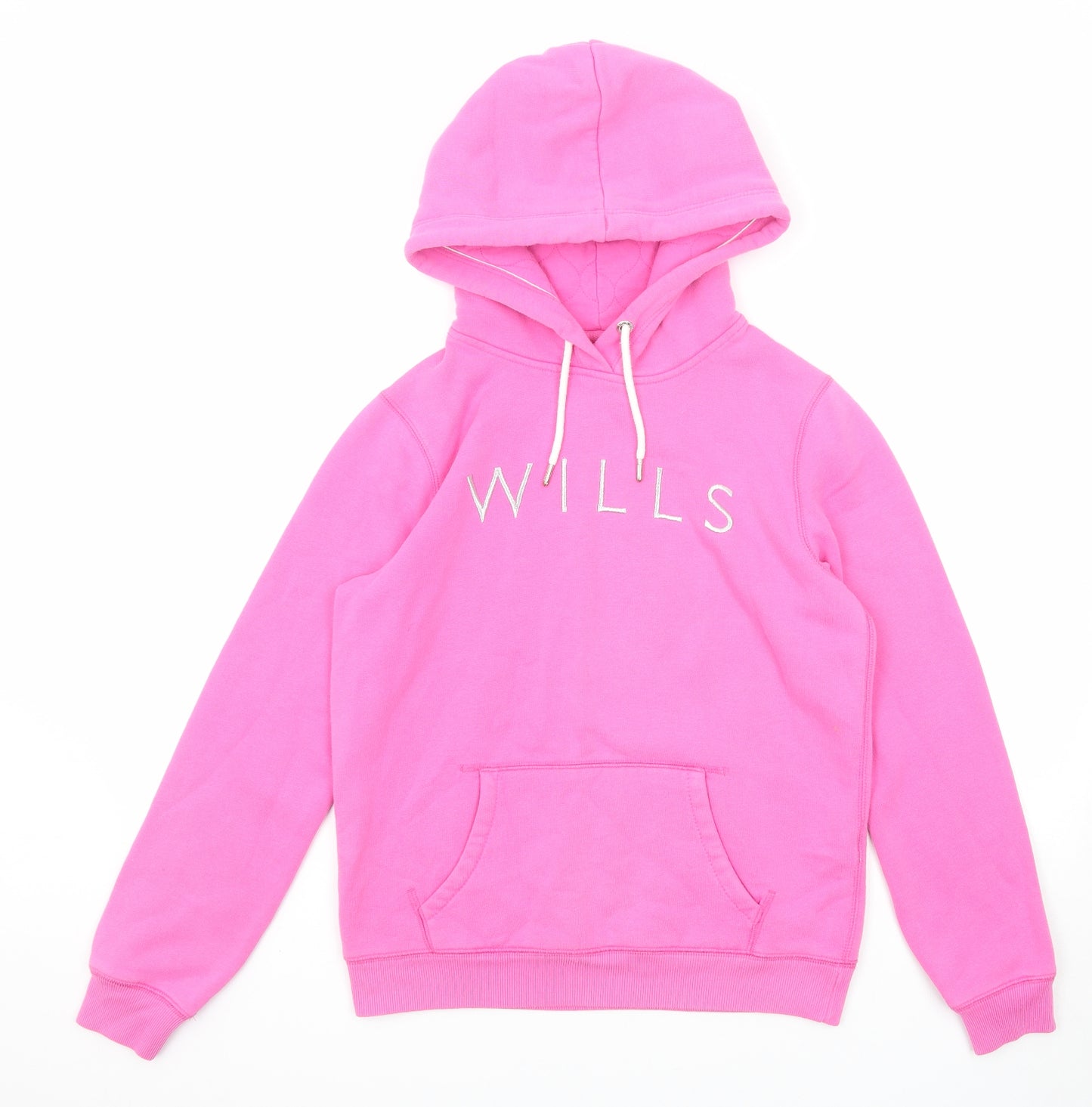 Jack Wills Womens Pink Cotton Pullover Hoodie Size 10 Pullover